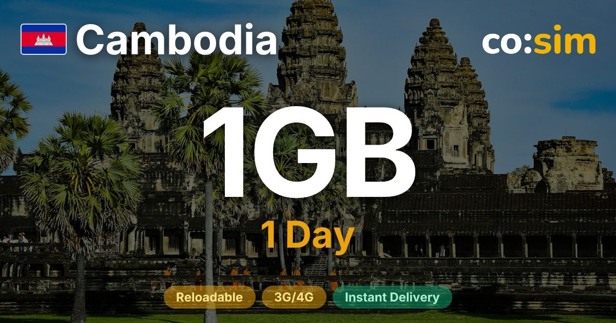 Kambodscha eSIM — 1GB+∞
