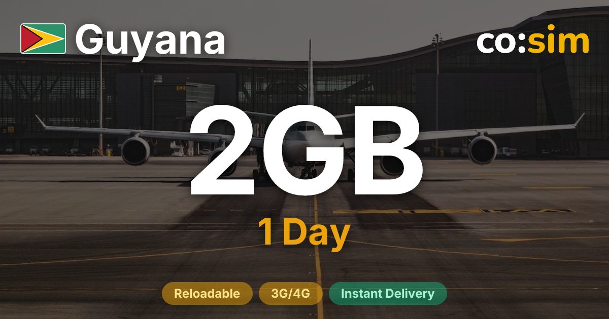Guyana eSIM — 2GB+∞