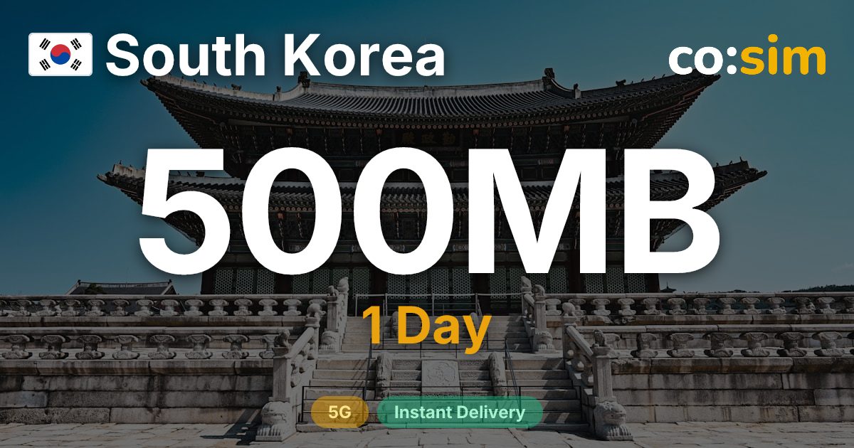 South Korea eSIM — 500MB+∞