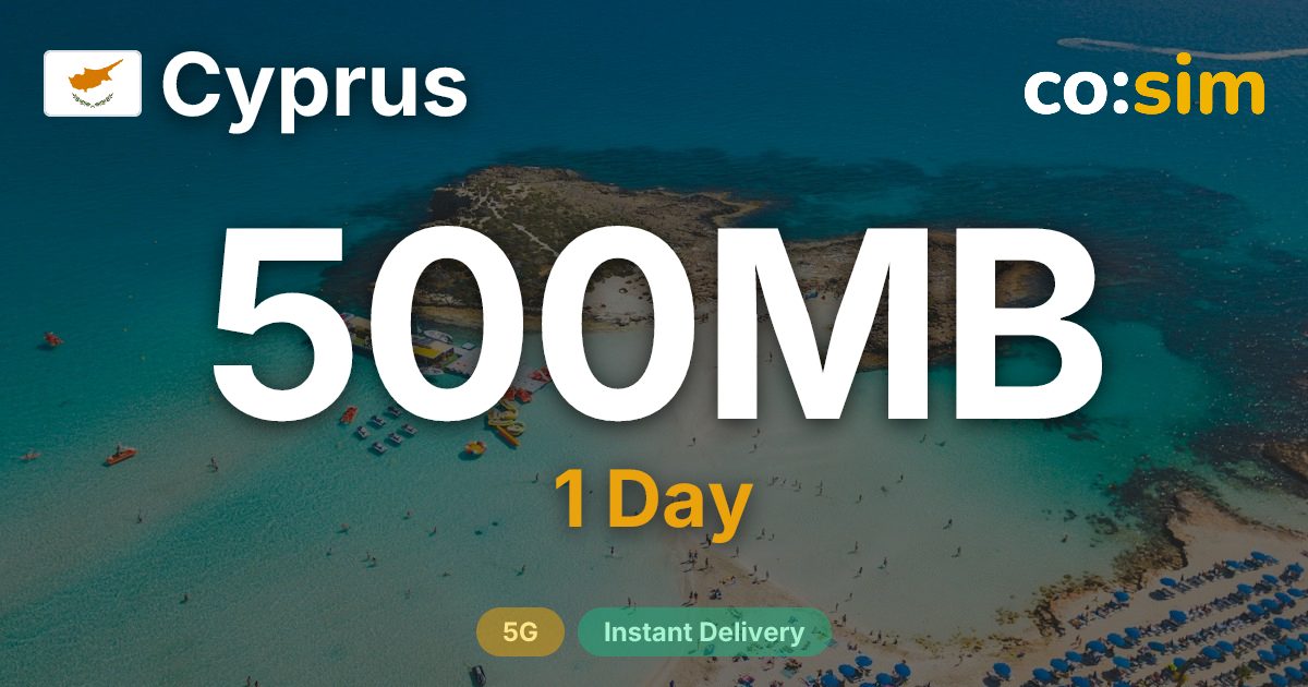Chypre eSIM — 500MB+∞