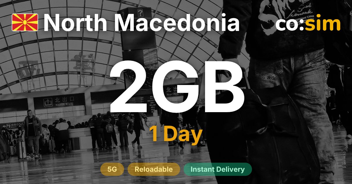 Macedonia del Norte eSIM — 2GB+∞