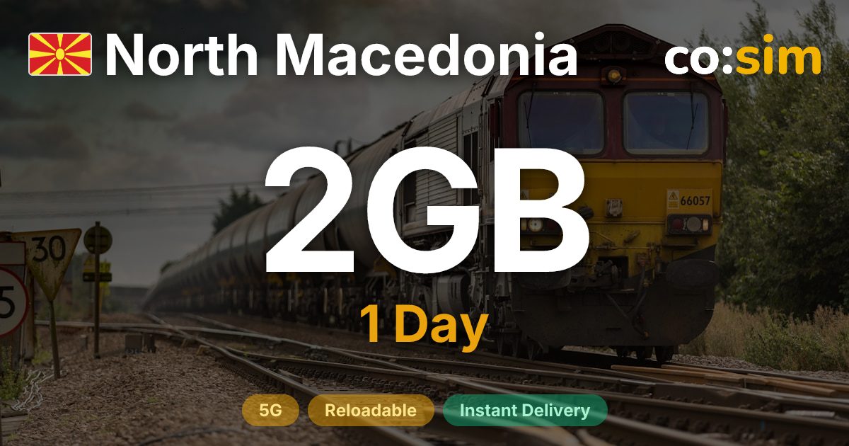 Macédoine du Nord eSIM — 2GB+∞