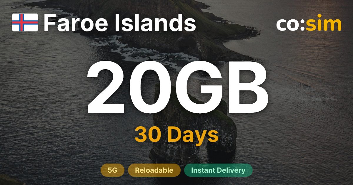 페로 제도 eSIM — 20GB