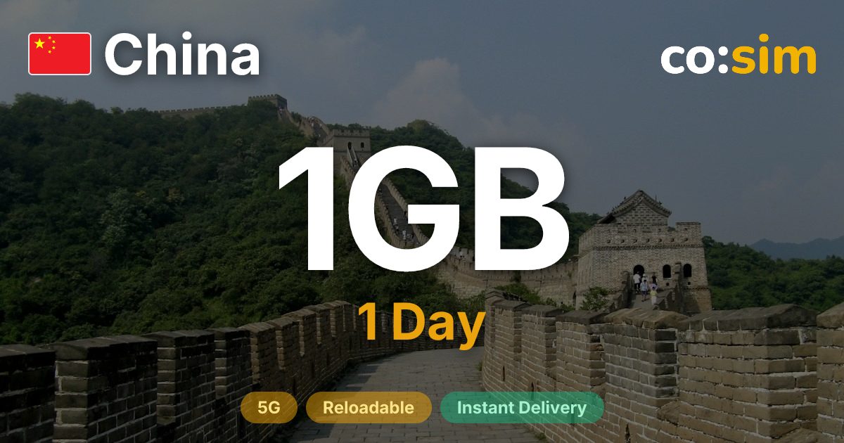 China eSIM — 1GB+∞