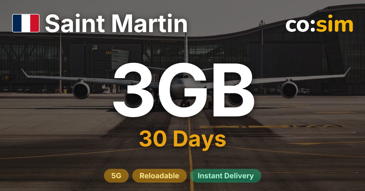 Saint Martin eSIM — 3GB