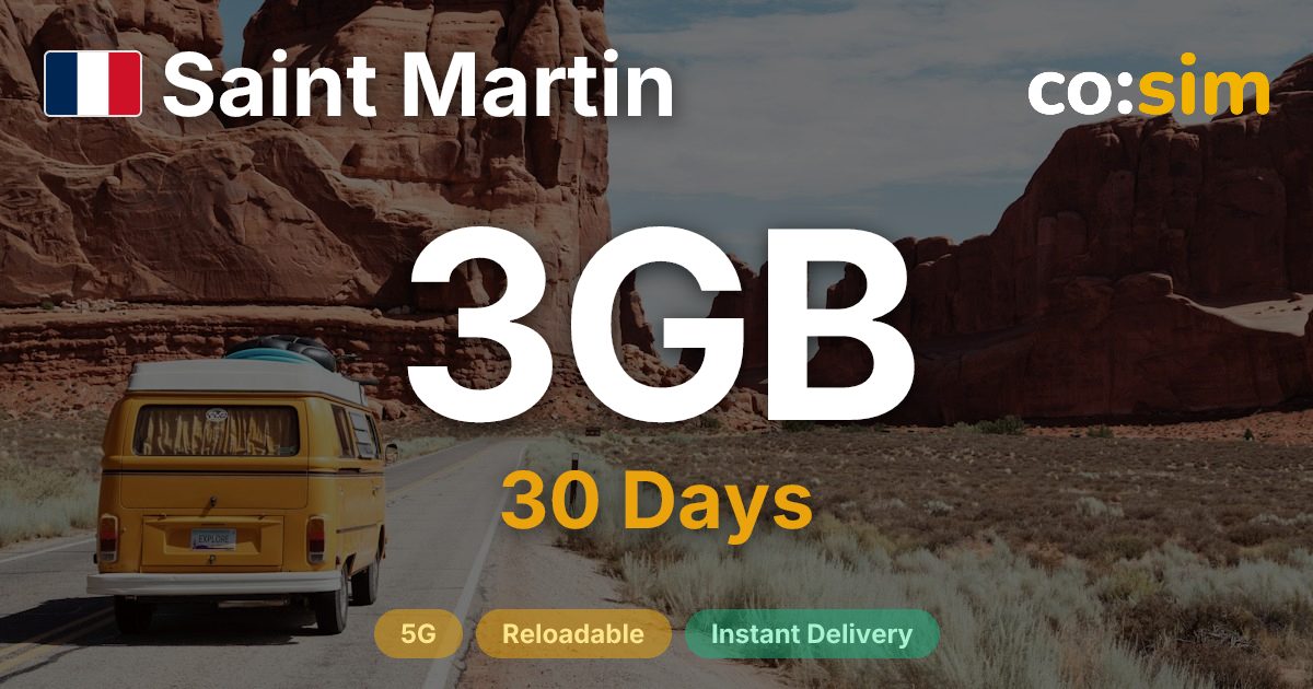 Saint Martin eSIM — 3GB