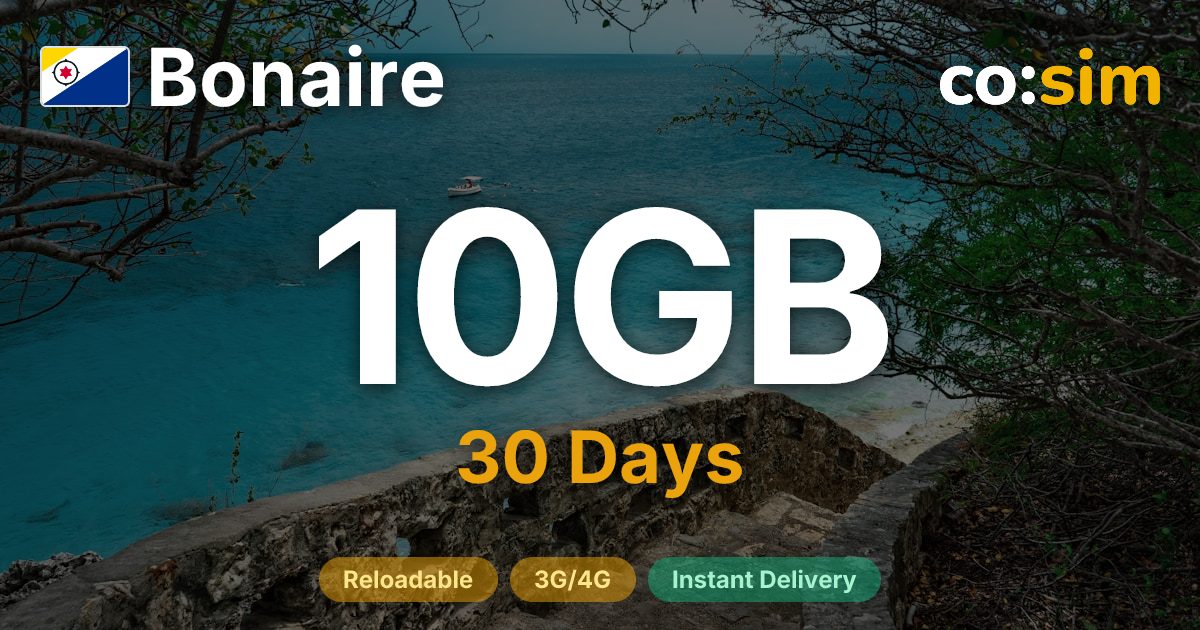 Caribbean Netherlands eSIM — 10GB