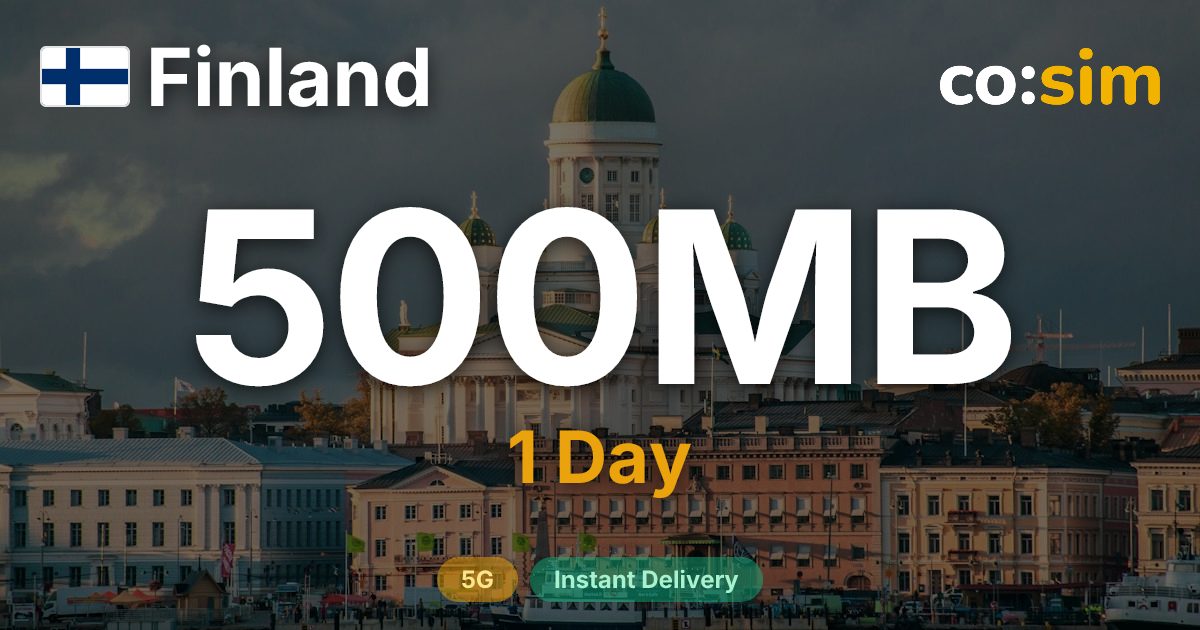 Finnland eSIM — 500MB+∞