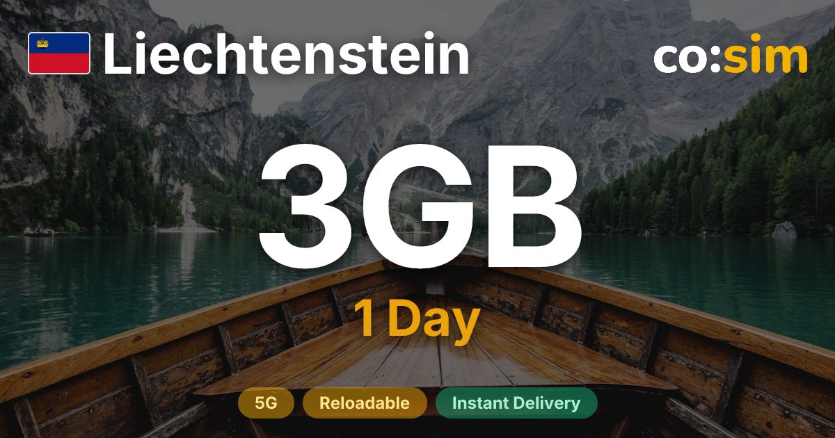 リヒテンシュタイン eSIM — 3GB+∞