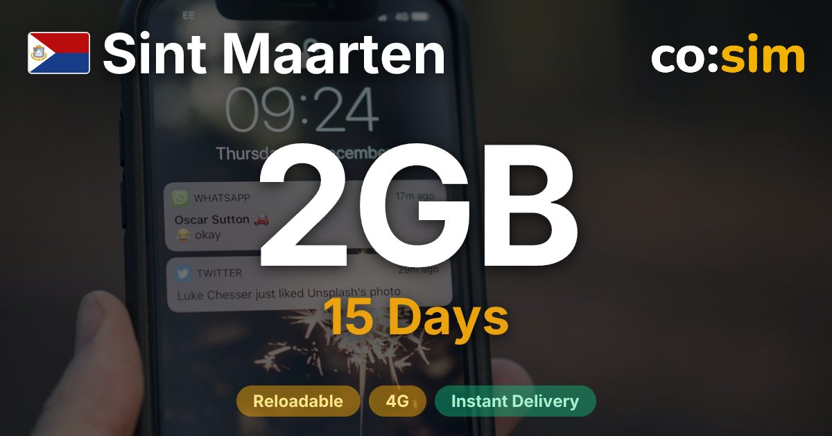 Sint Maarten eSIM — 2GB