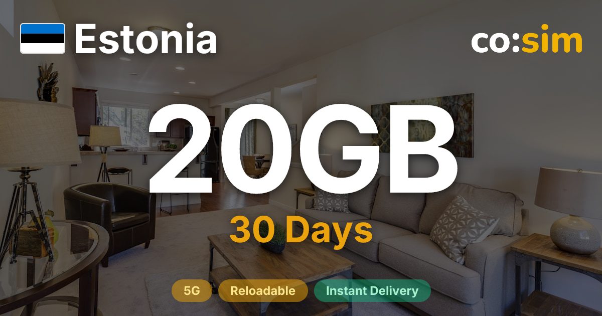 Estonia eSIM — 20GB