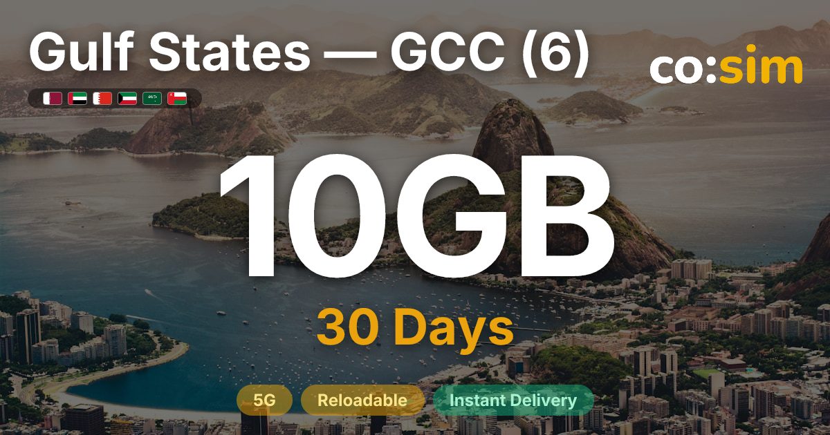 Gulf States — GCC (6) eSIM — 10GB
