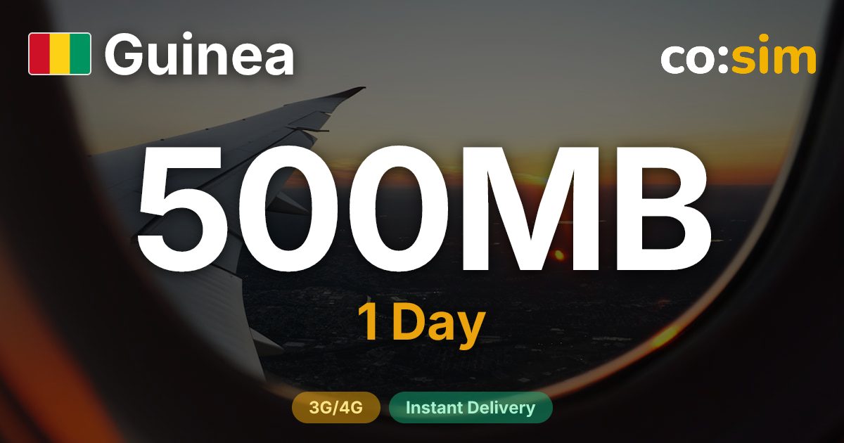 Guinea eSIM — 500MB+∞