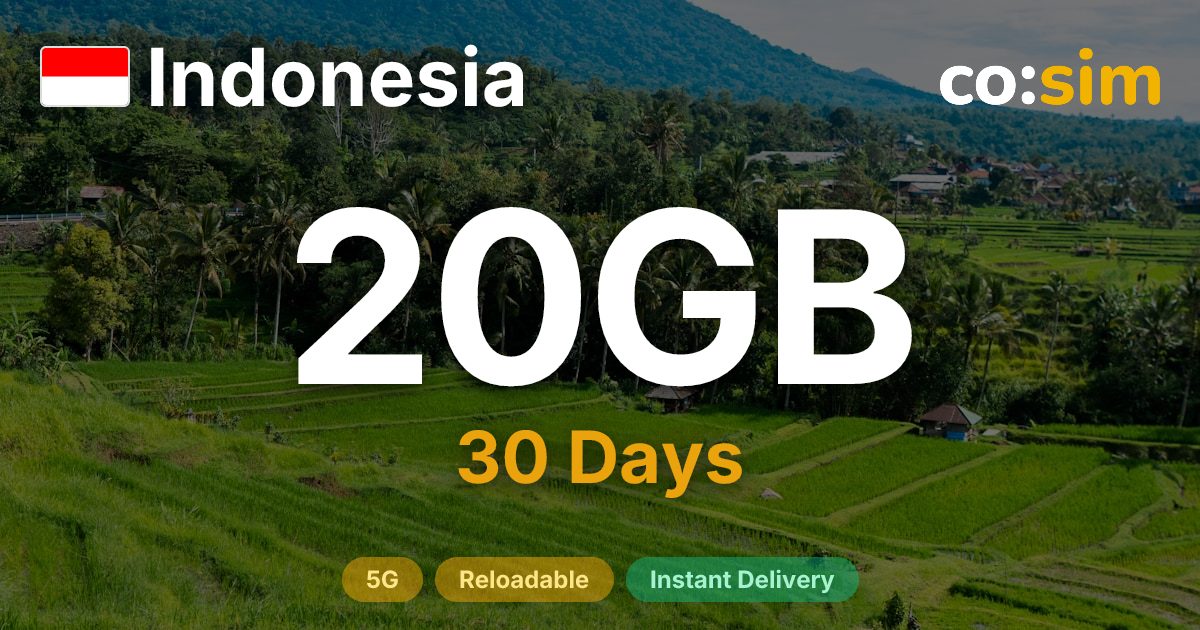 Indonesia eSIM — 20GB