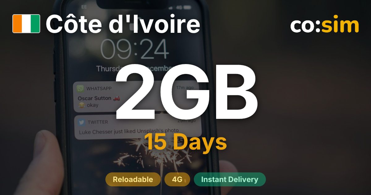 Elfenbeinküste eSIM — 2GB