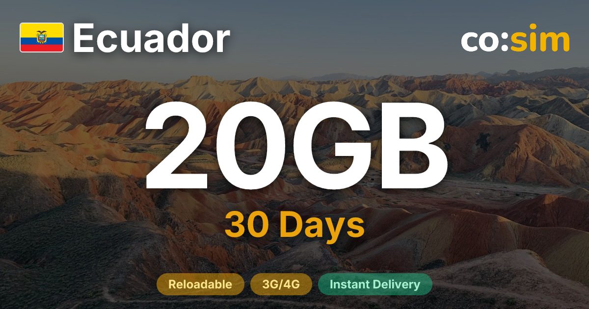 Ecuador eSIM — 20GB