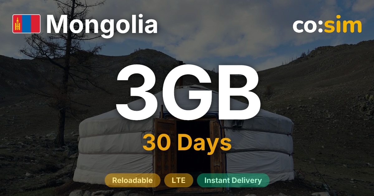 Mongolei eSIM — 3GB