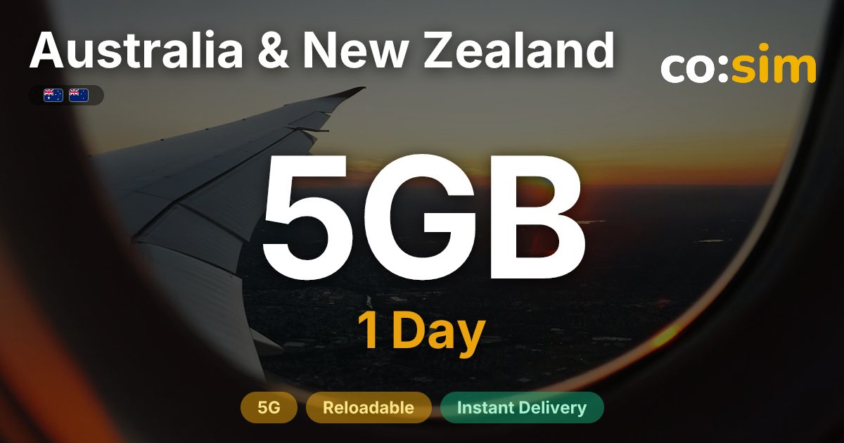 Australia & New Zealand eSIM โ 5GB+โ