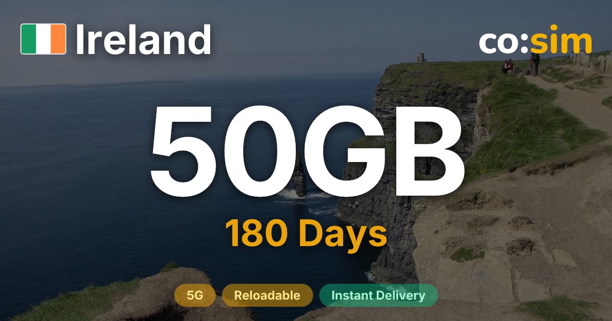 Ireland eSIM — 50GB