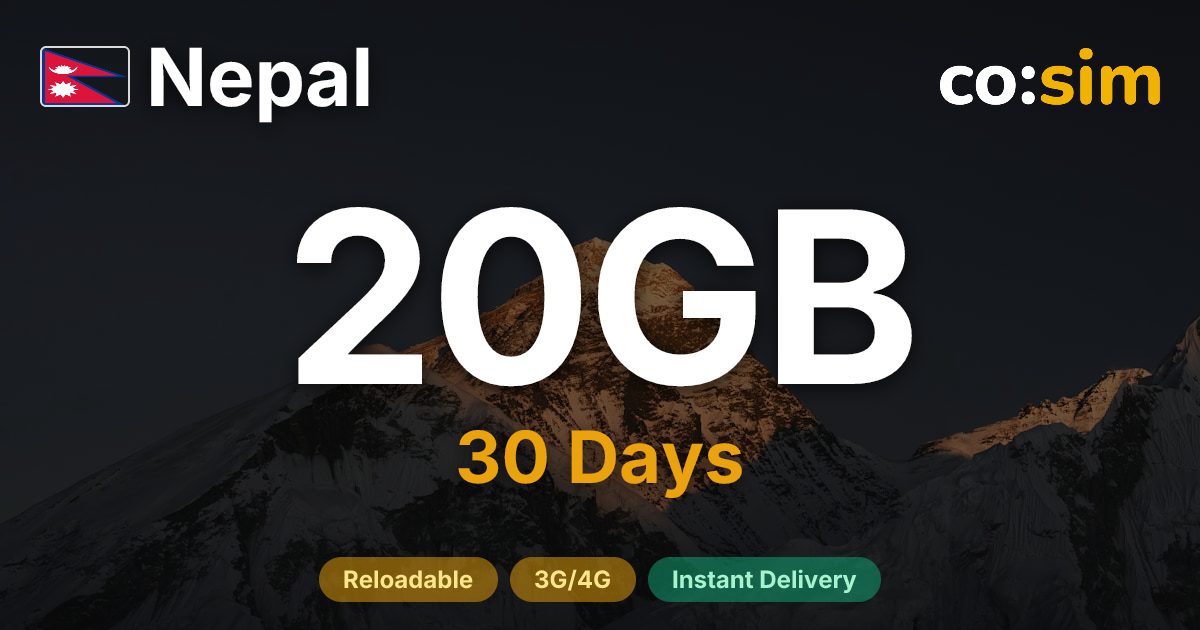 Nepal eSIM — 20GB