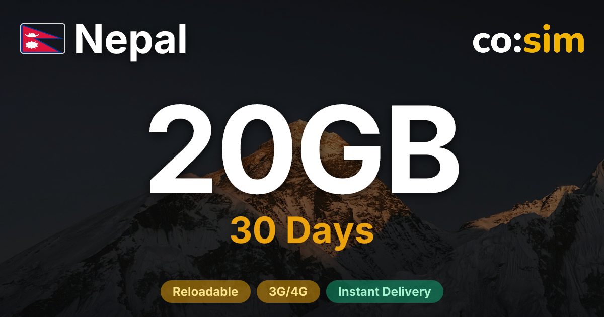 Nepal eSIM — 20GB