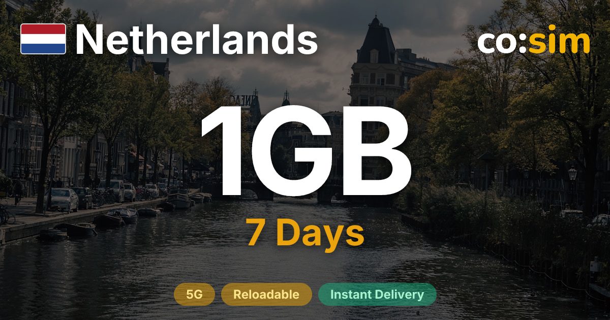 Netherlands eSIM — 1GB