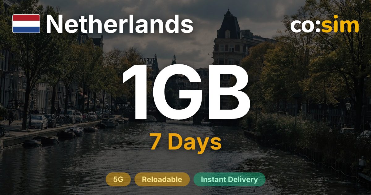 Niederlande eSIM — 1GB