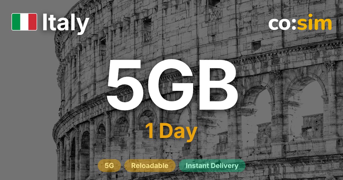 Italy eSIM — 5GB+∞