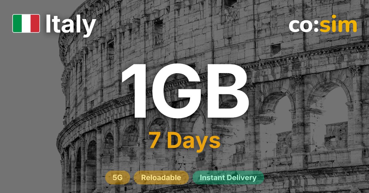 Italy eSIM — 1GB