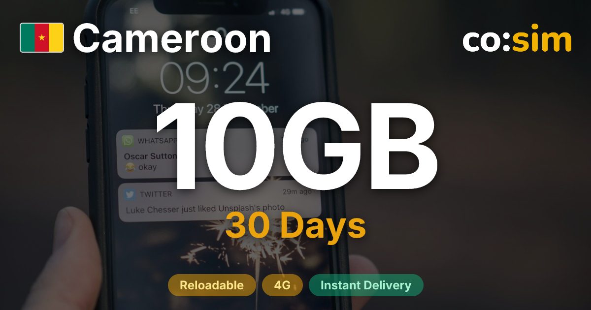 Kamerun eSIM — 10GB