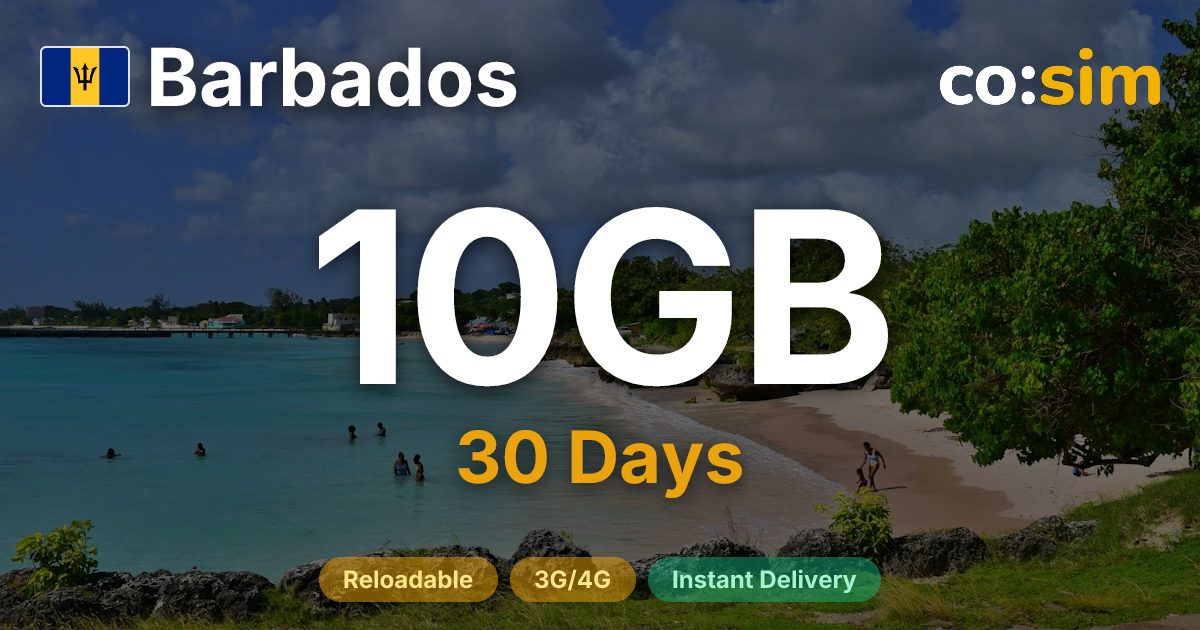 Barbade eSIM — 10GB
