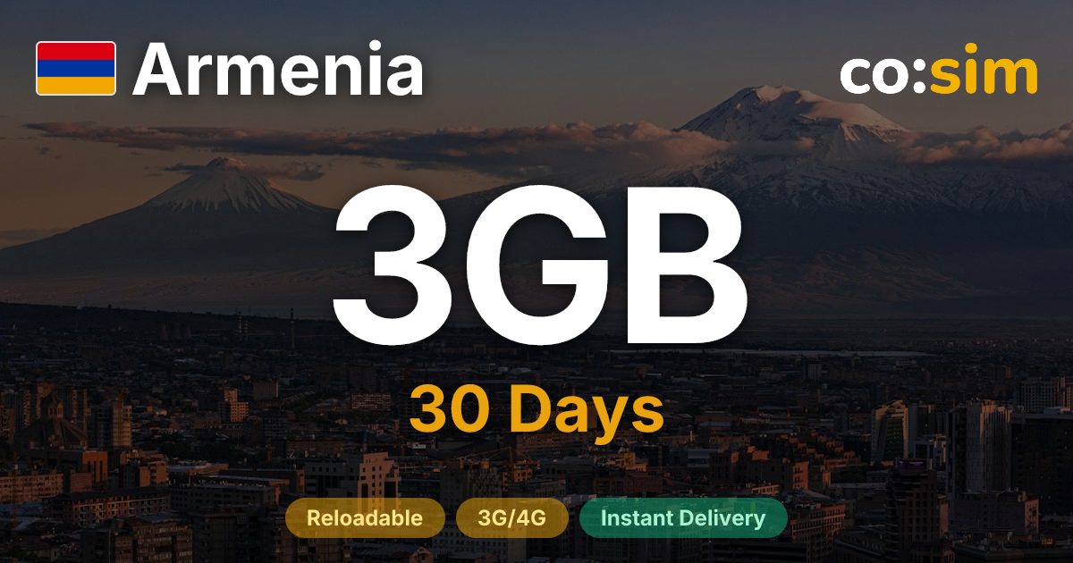 Armenia eSIM — 3GB