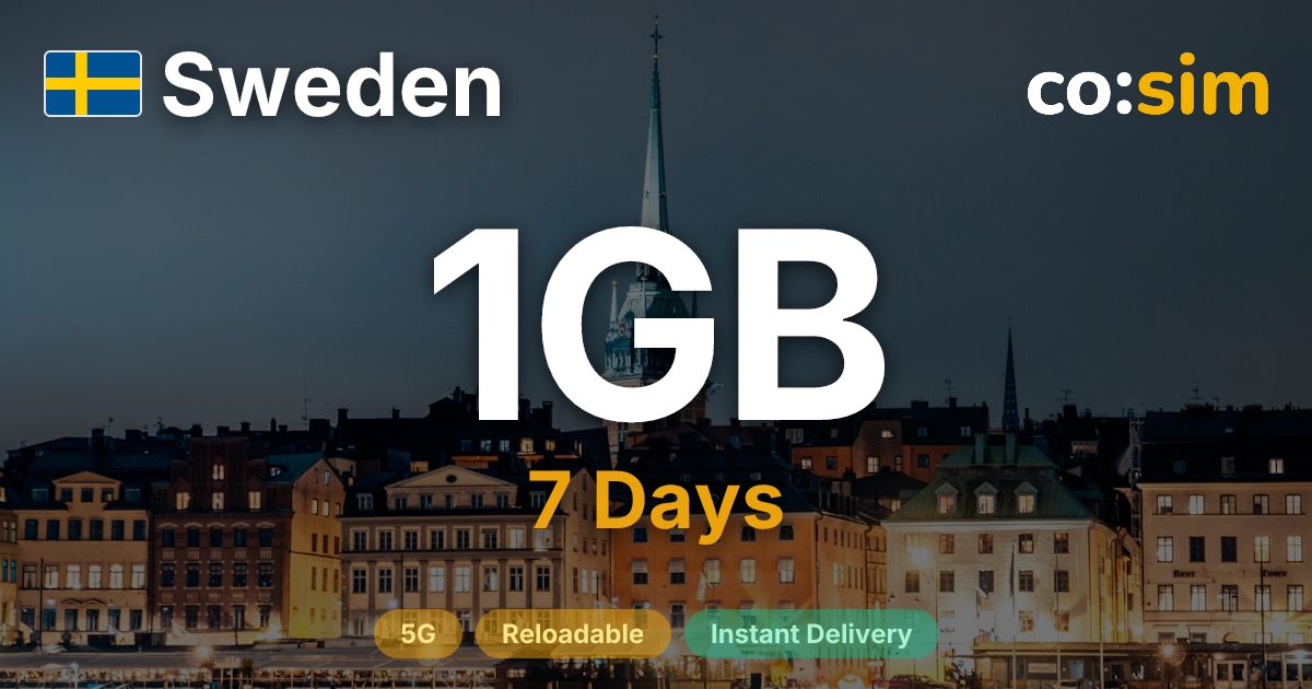 Sweden eSIM — 1GB