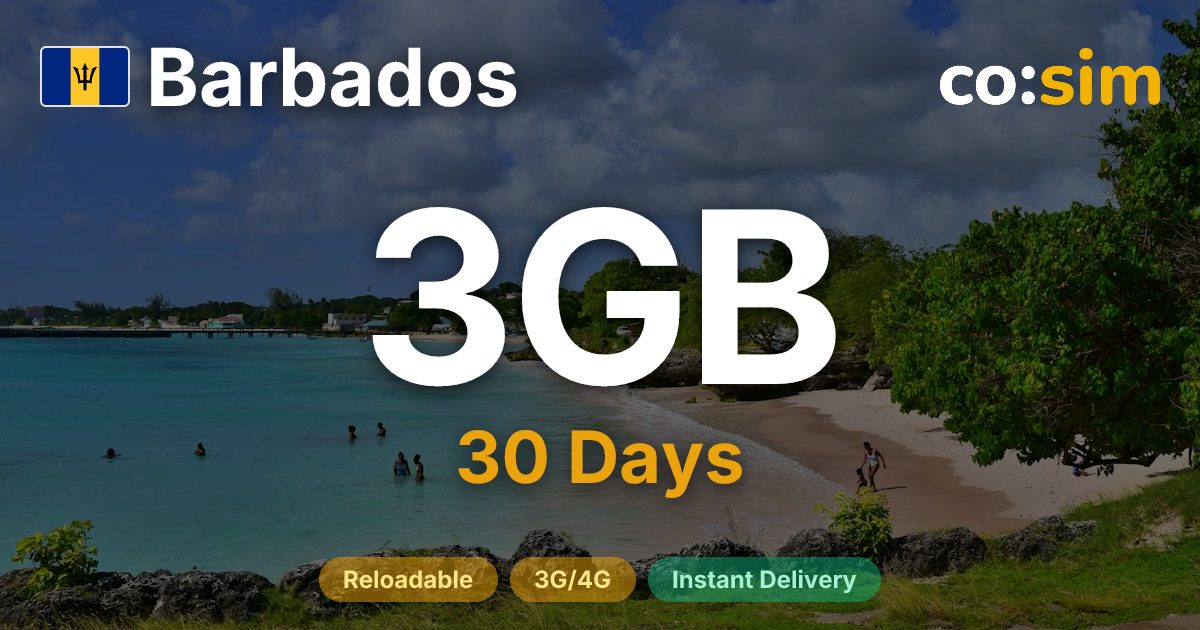 Barbados eSIM — 3GB