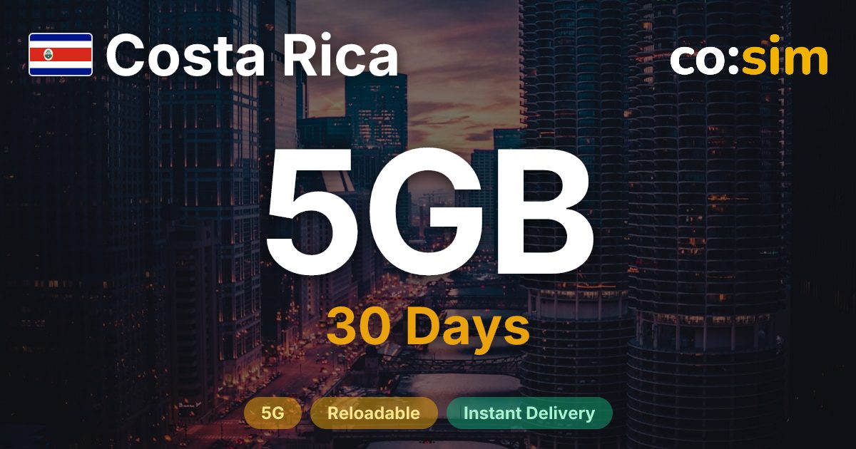 Costa Rica eSIM — 5GB