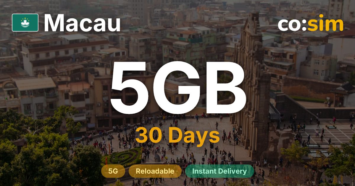Macau eSIM — 5GB