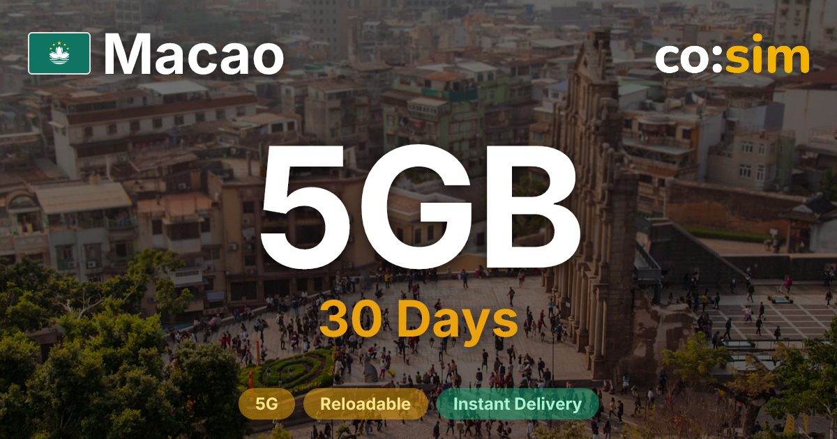 Macau eSIM — 5GB