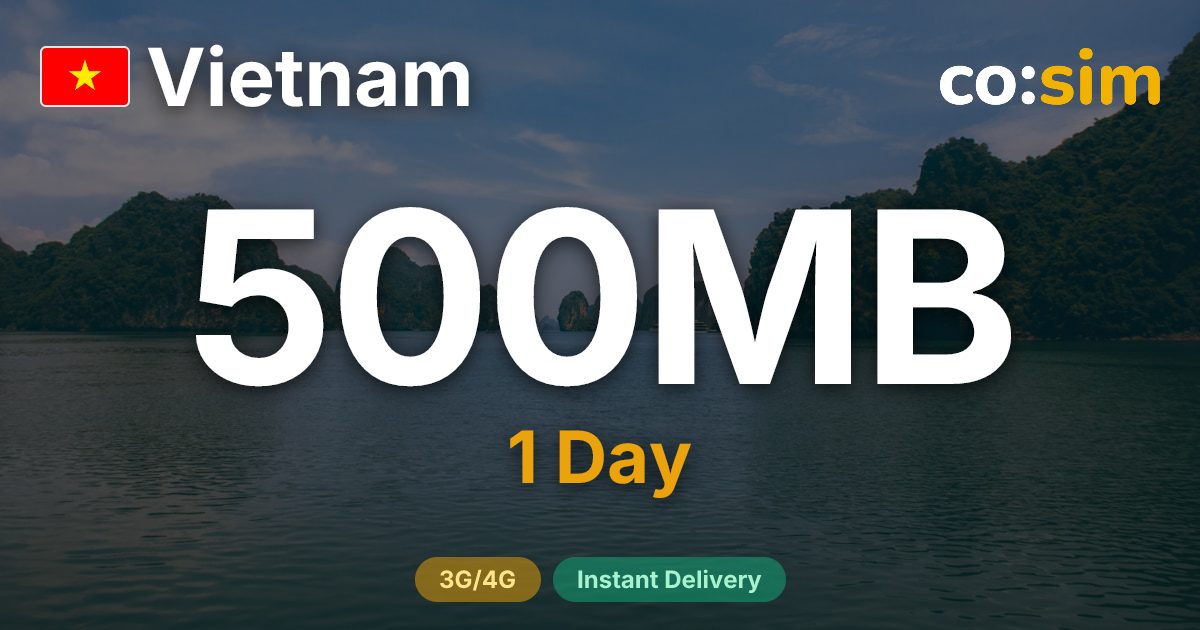 베트남 eSIM — 500MB+∞