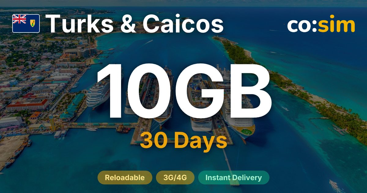 Turks & Caicos eSIM — 10GB