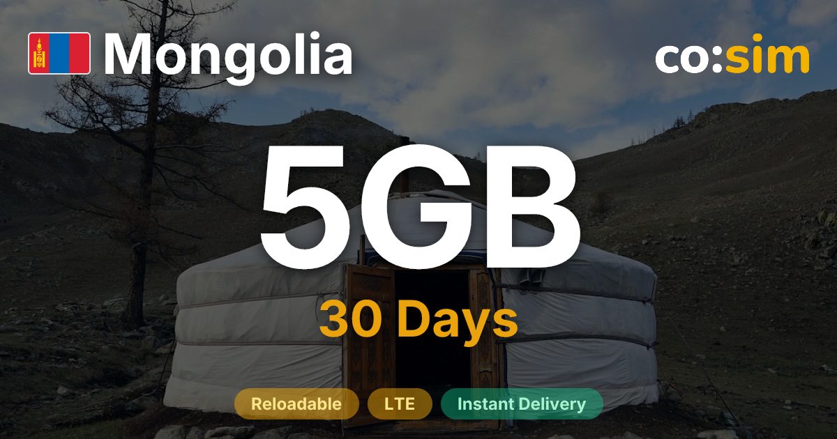 Mongolei eSIM — 5GB