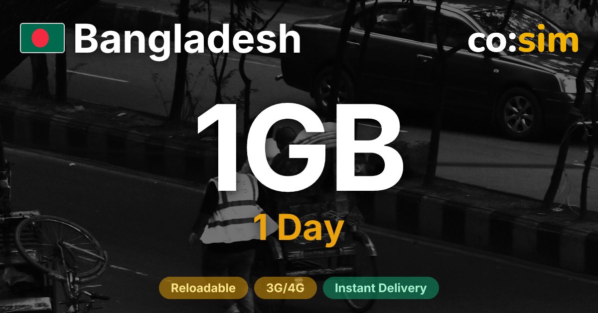 Bangladesh eSIM — 1GB+∞