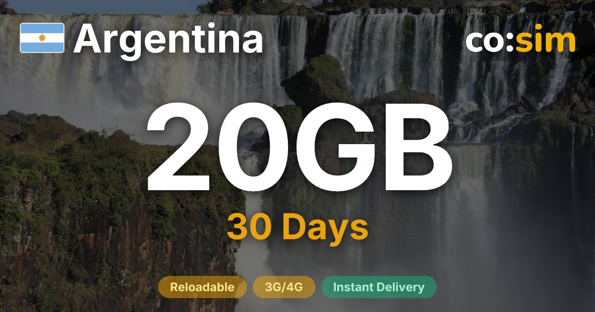 Argentinien eSIM — 20GB