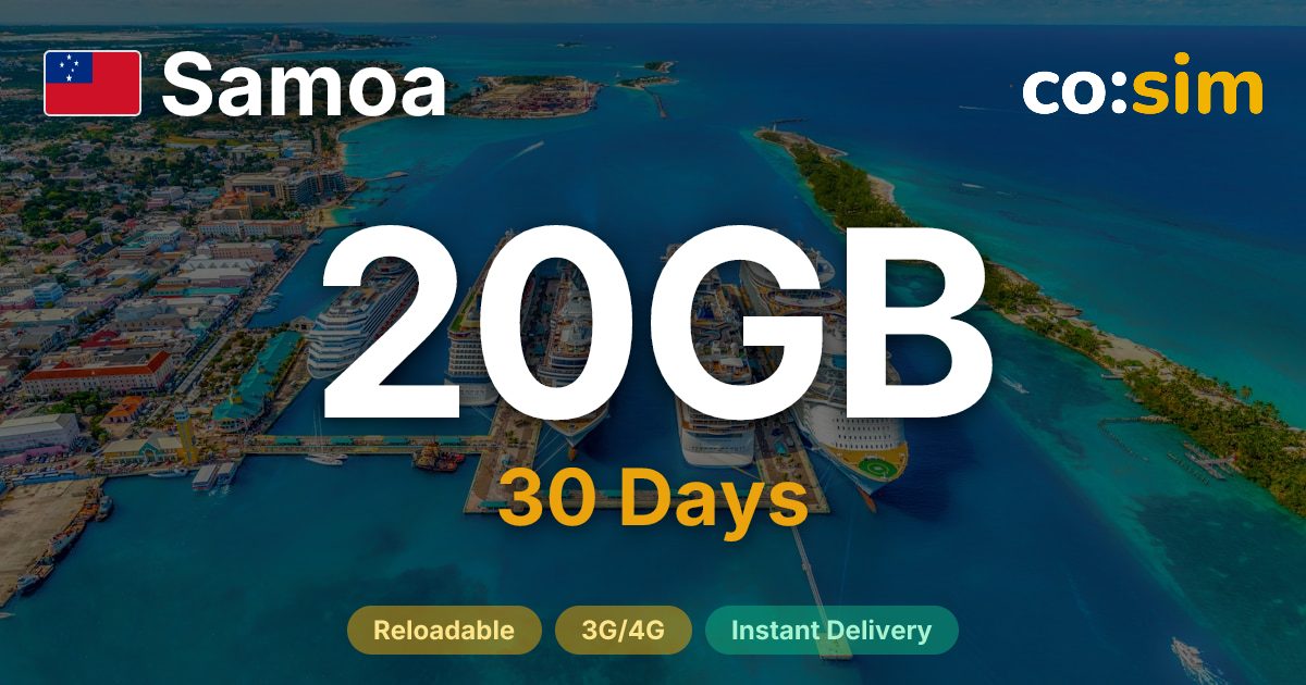 Samoa eSIM — 20GB