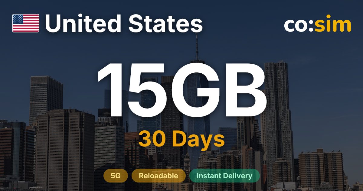 United States eSIM — 15GB