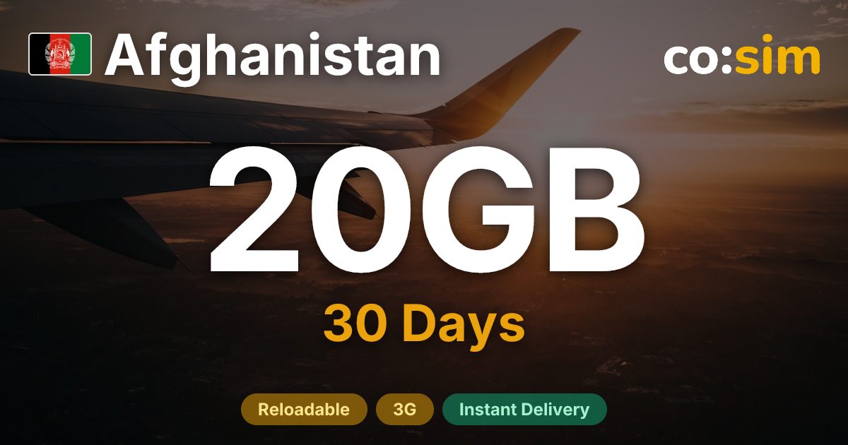 Afghanistan eSIM — 20GB