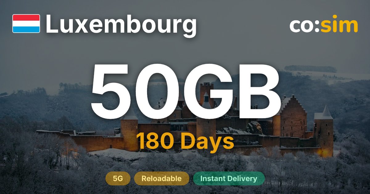 Luxembourg eSIM — 50GB