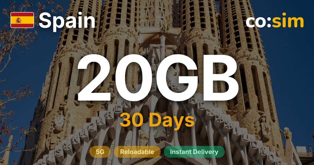 Spain eSIM — 20GB
