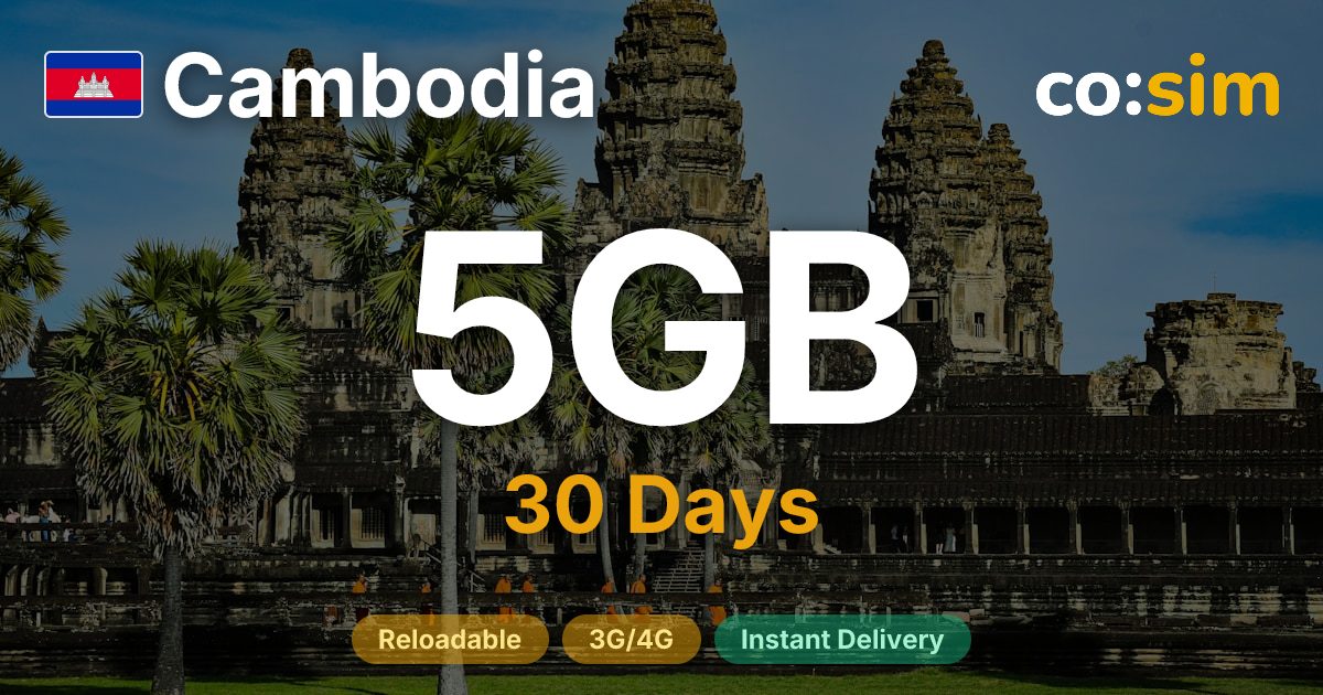 Cambodia eSIM — 5GB