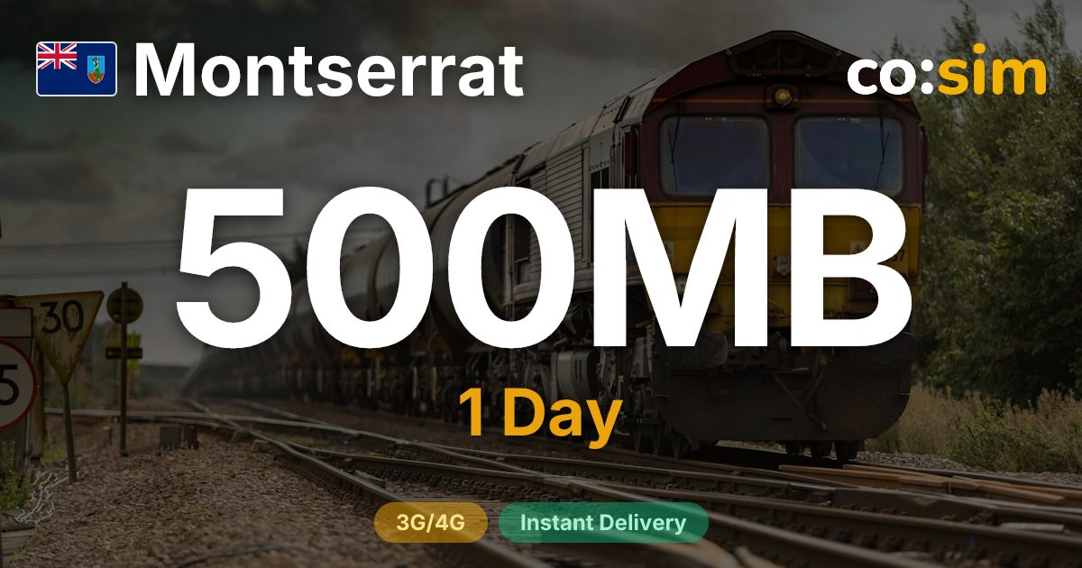 Montserrat eSIM — 500MB+∞