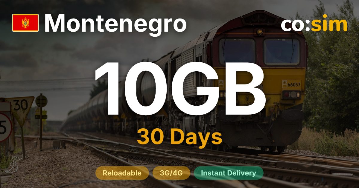 Montenegro eSIM — 10GB